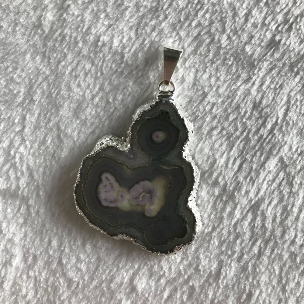 Stalactite slice pendant